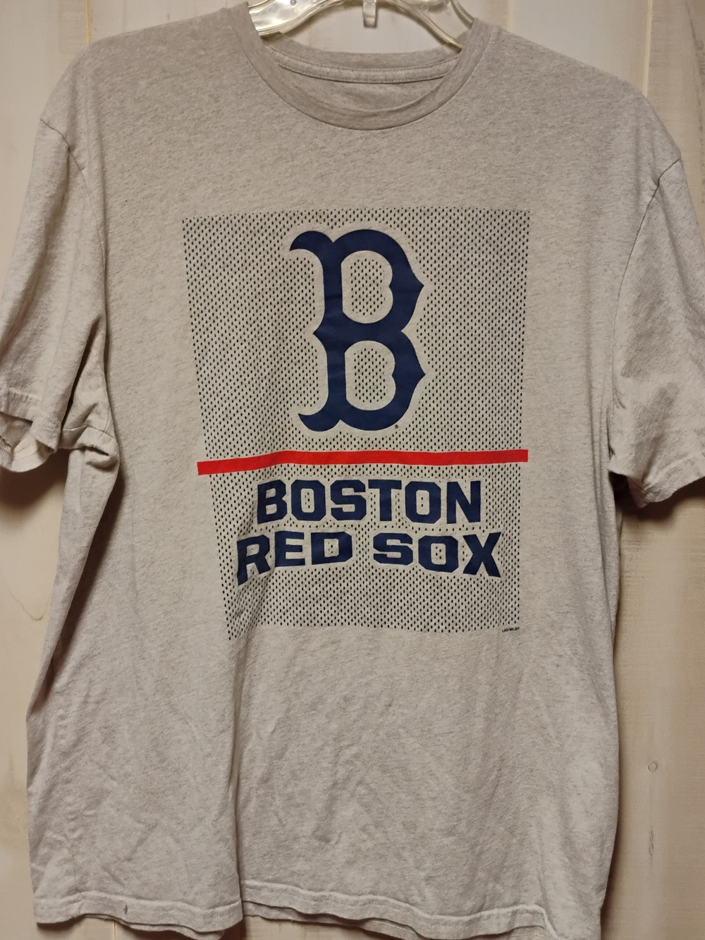 Boston Red Sox Men's Short-Sleeve Crewneck T-Shirt - Gray with Navy & Red